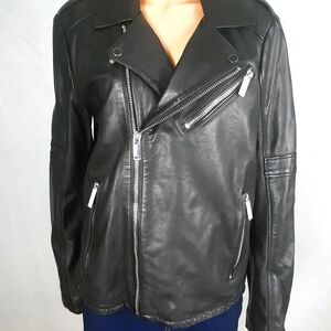 Women Black Leather Biker Jacket